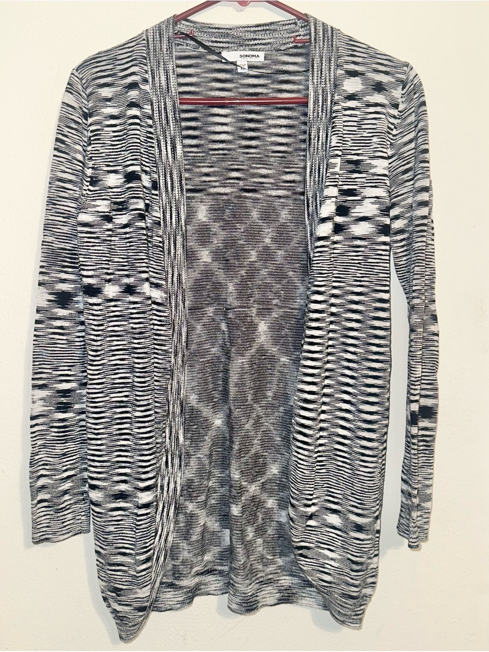 Sonoma Black and White Patterned Cardigan